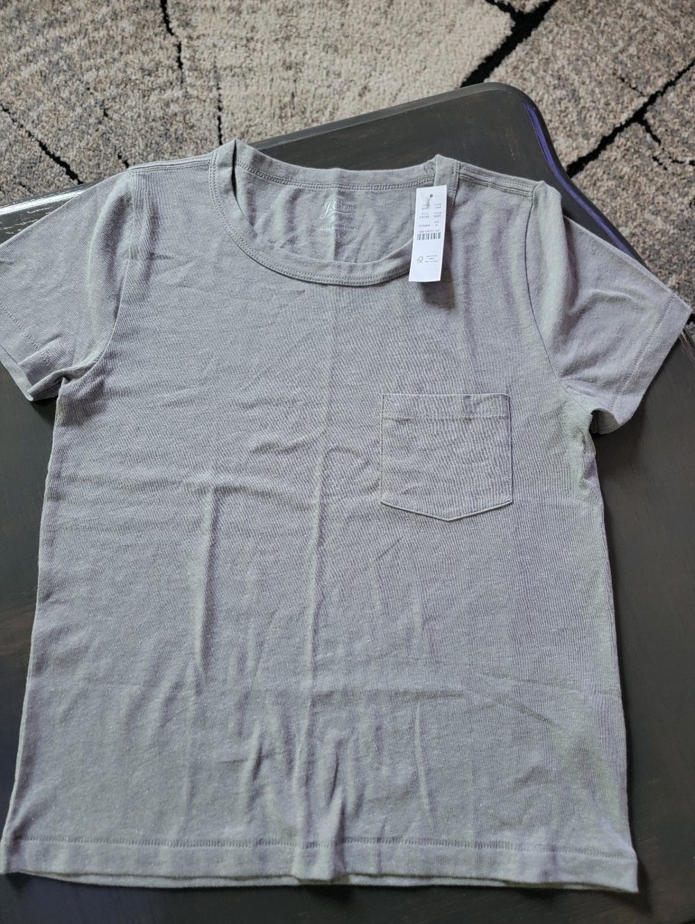 J.Crew Pocket Tee in Light Gray NWT